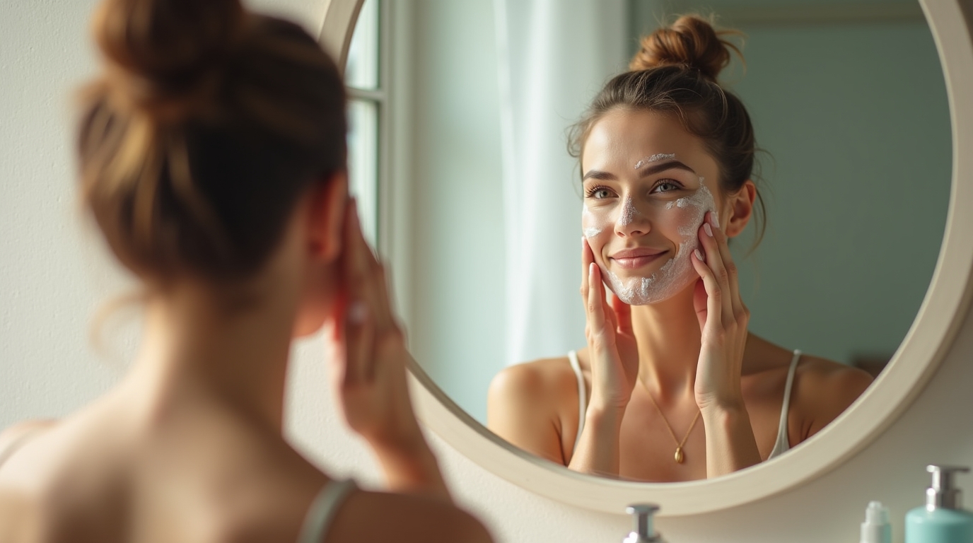 Exfoliation de la peau grasse