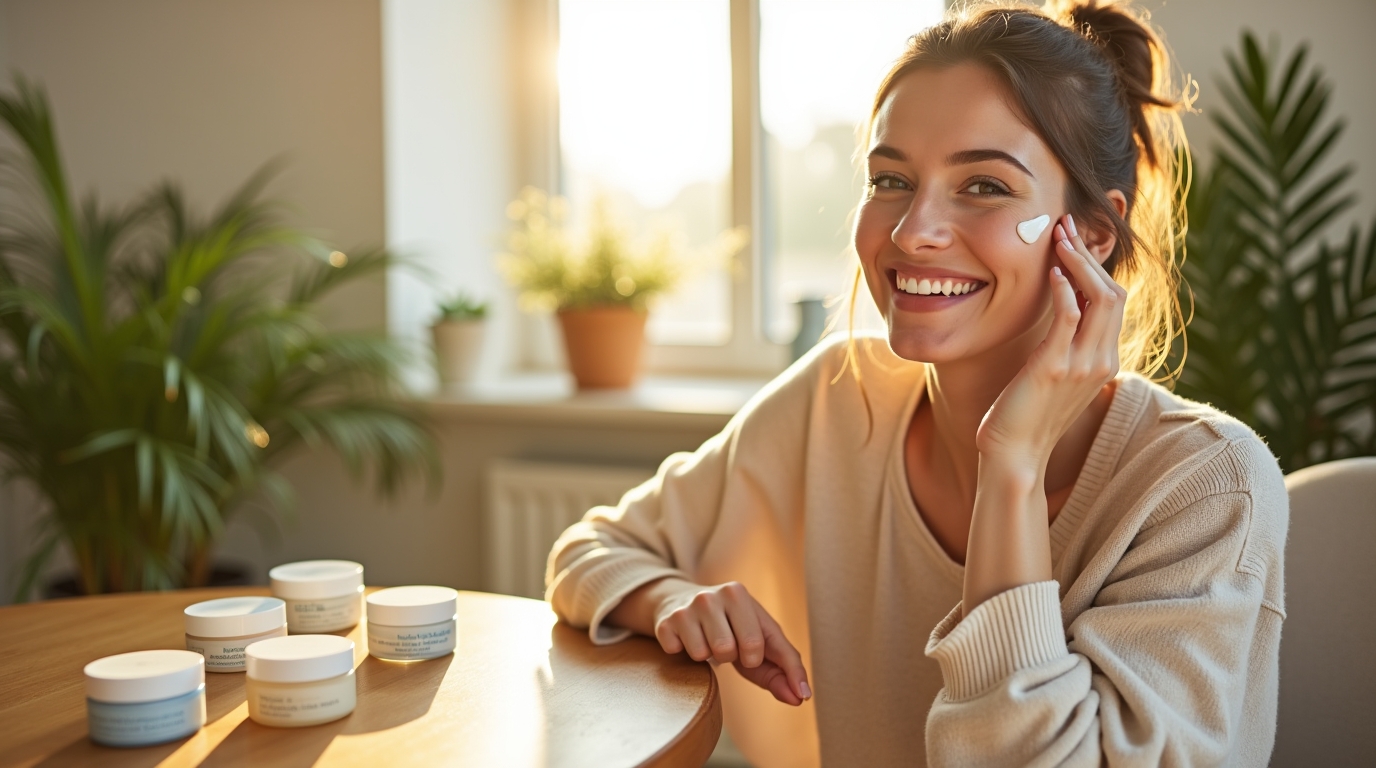 rajeunissement de la peau avec des crèmes hydratantes